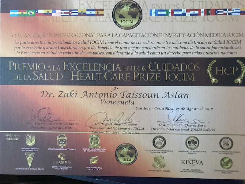 Premio Dr Zaki IOCIM1